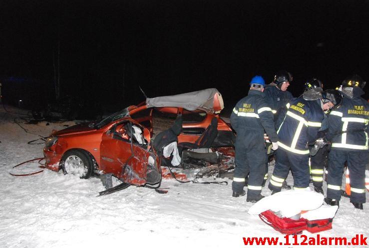 3 Biler bragede sammen. Juelsmindevej ved Assendrup. 17/03-2013. Kl. 20:44.