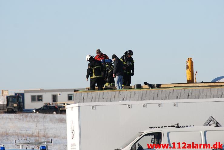 Brand i villa. Skorpionen i Vejle. 26/03-2013. Kl. 07:41.