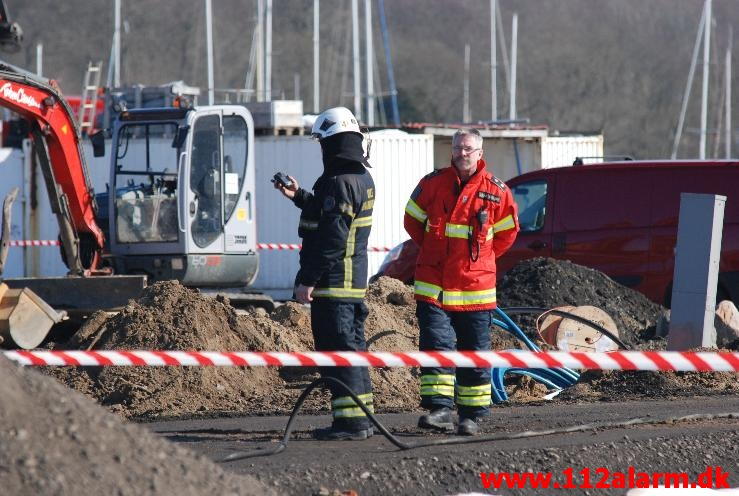 Gasudslip. Vejle Havn. 26/03-2013. Kl. 11:30.