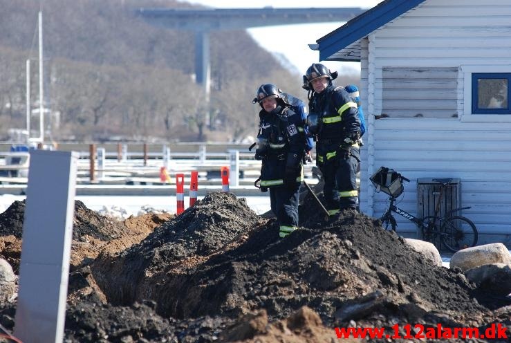 Gasudslip. Vejle Havn. 26/03-2013. Kl. 11:30.