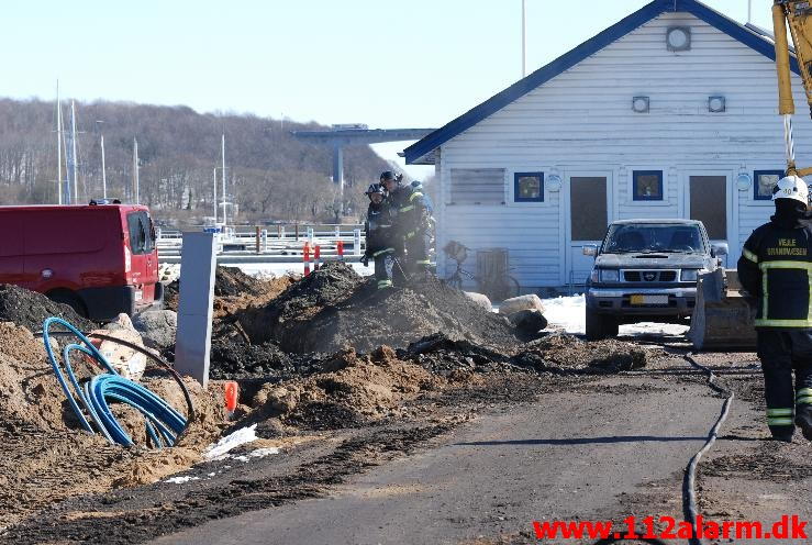 Gasudslip. Vejle Havn. 26/03-2013. Kl. 11:30.