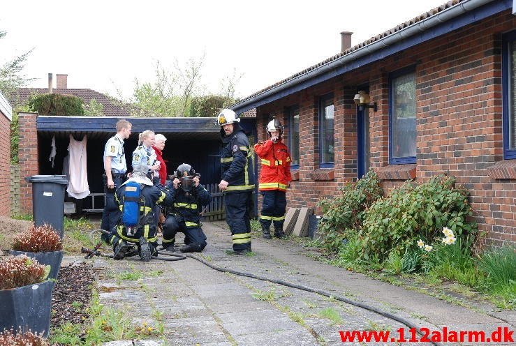 Ild i opvaskemaskine. Atlasvej i Vejle. 13/05-2013. Kl. 15:59.