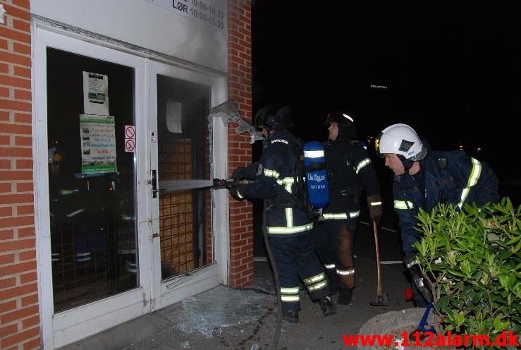 Brand i Butik. Søndergade i Vejle. 27/05-2013. Kl. 00:43.