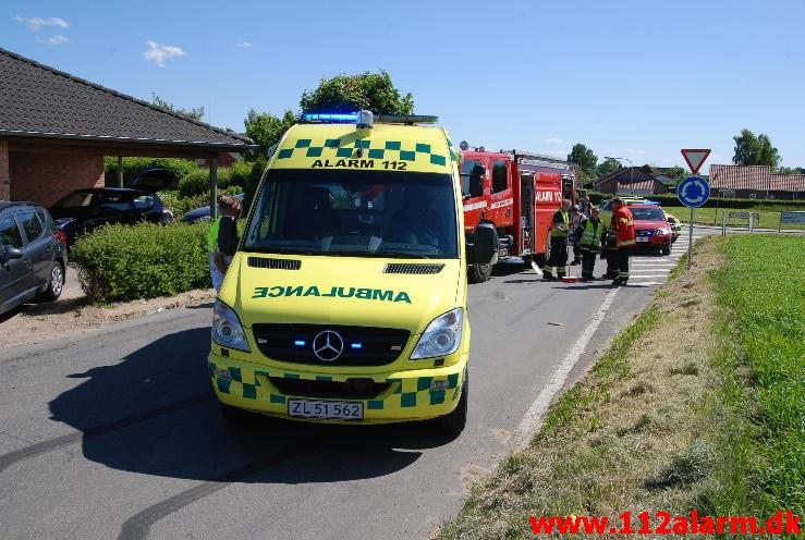 Meldingen lød på FUH-Fastklemte. Mørkholtvej 2 i Gårslev. 05/06-2013. Kl. 15:12.