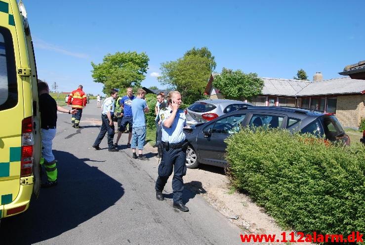 Meldingen lød på FUH-Fastklemte. Mørkholtvej 2 i Gårslev. 05/06-2013. Kl. 15:12.