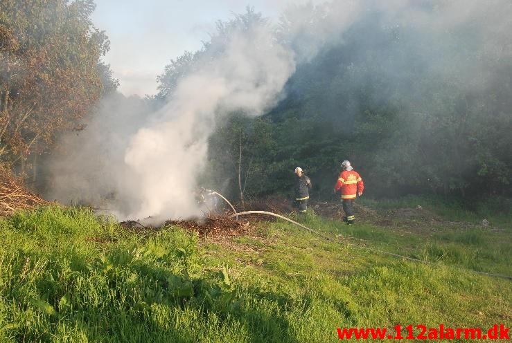 Skovbrand Børne og Ungecentret Solvej 62 i Vejle Ø. 05/06-2013. Kl. 19:34.