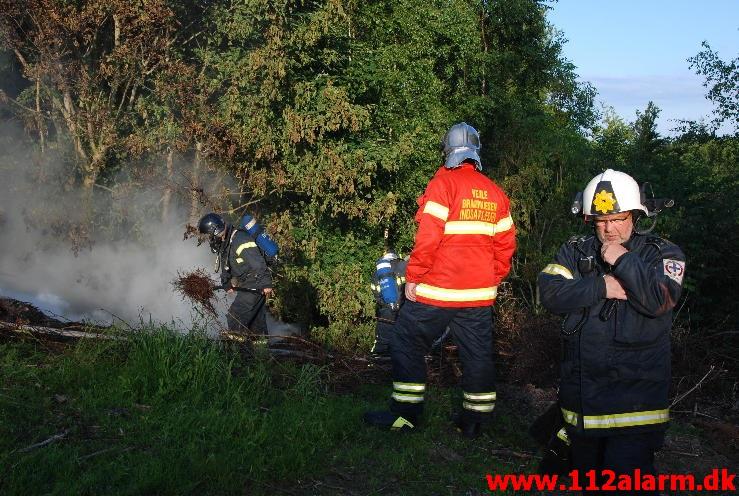 Skovbrand Børne og Ungecentret Solvej 62 i Vejle Ø. 05/06-2013. Kl. 19:34.