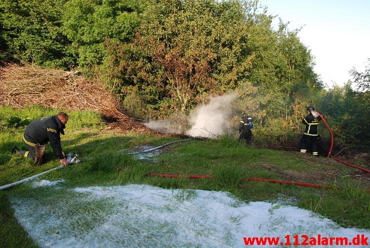 Skovbrand Børne og Ungecentret Solvej 62 i Vejle Ø. 05/06-2013. Kl. 19:34.