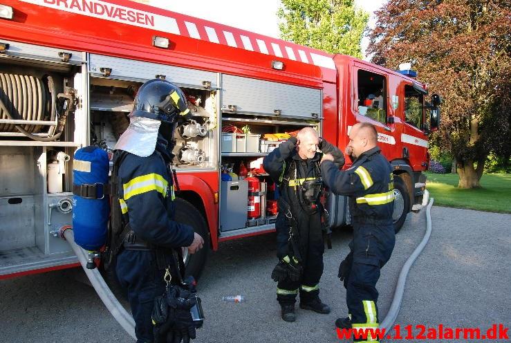 Skovbrand Børne og Ungecentret Solvej 62 i Vejle Ø. 05/06-2013. Kl. 19:34.