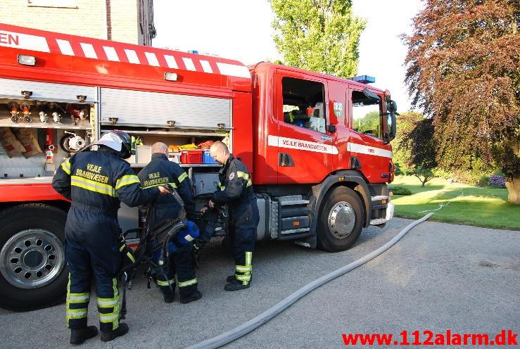 Skovbrand Børne og Ungecentret Solvej 62 i Vejle Ø. 05/06-2013. Kl. 19:34.