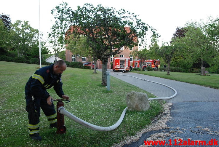 Skovbrand Børne og Ungecentret Solvej 62 i Vejle Ø. 05/06-2013. Kl. 19:34.