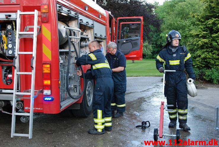 Skovbrand Børne og Ungecentret Solvej 62 i Vejle Ø. 05/06-2013. Kl. 19:34.