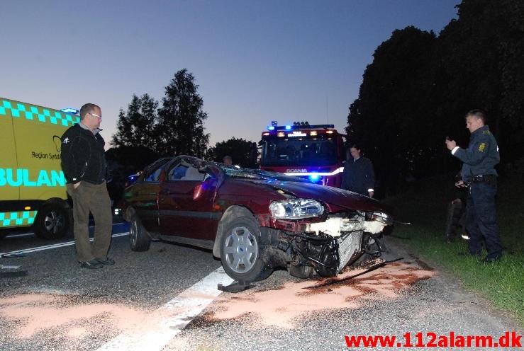 Havnet på taget. Koldingvej 446 i Højen. 11/06-2013. Kl. 22:07.