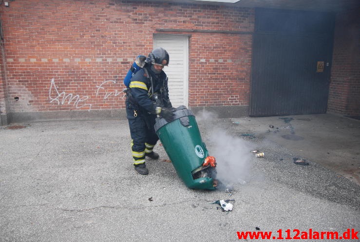 Containerbrand. Strandgade i Vejle. 27/06-2013. Kl. 21:46.