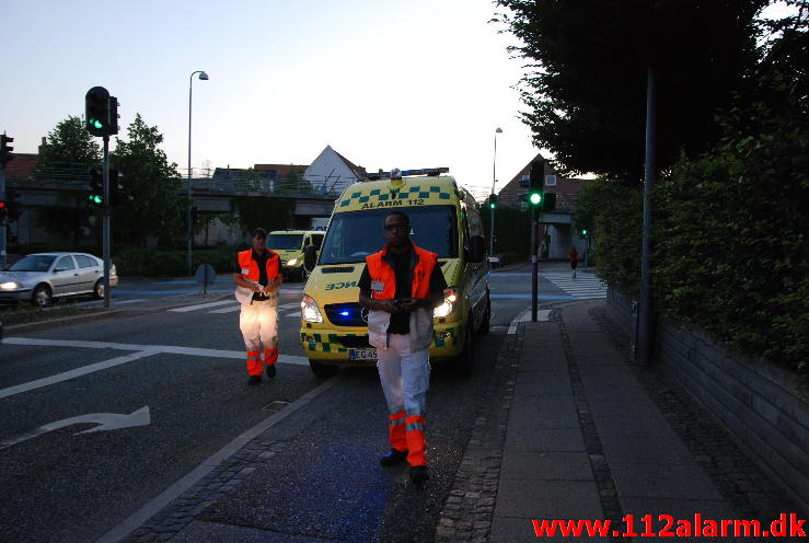 Brand i etageejendom. Skovgade 15 i Vejle. 17/07-2013. Kl. 21:50.