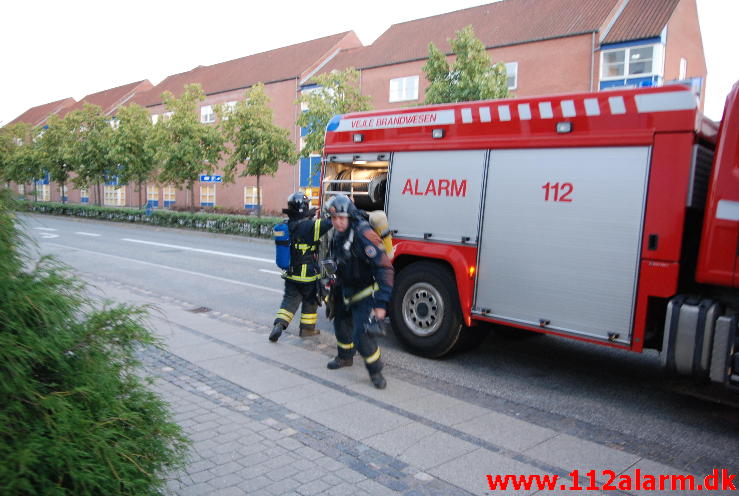 Brand i etageejendom. Skovgade 15 i Vejle. 17/07-2013. Kl. 21:50.