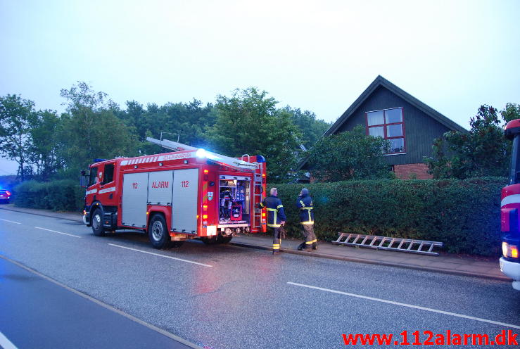 Lynet slog ned i huset. Dybbølvej 5 i Vejle. 27/07-2013. Kl. 05:30.