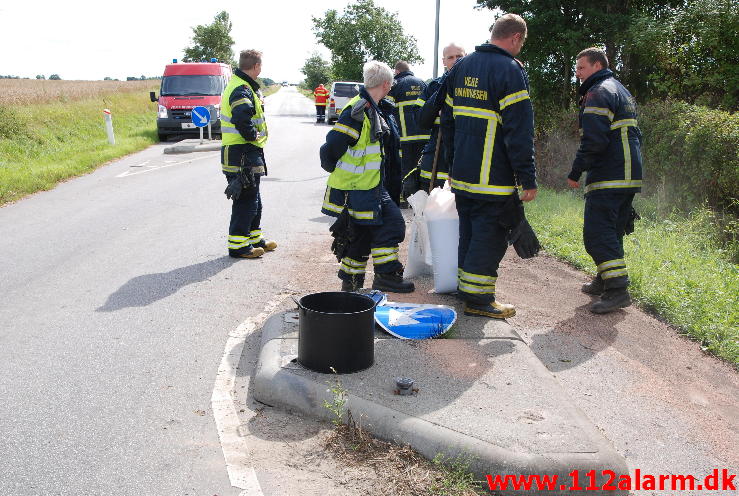 Overså et helleanlæg. Bredalvej i Hedensted kommune. 15/08-2013. Kl. 14:47.