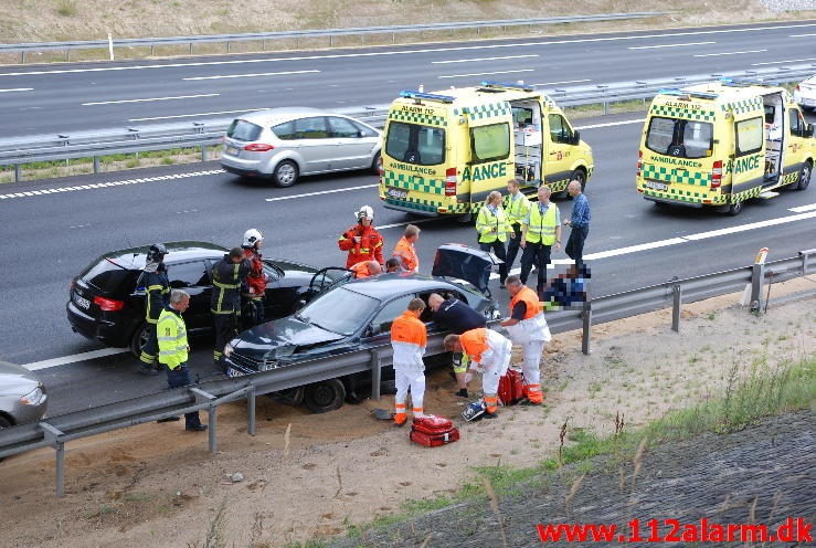 Toyota forsøgte at stikke af fra Politiet. E45 i Nordgårde retning ved 110 Km. 16/08-2013. Kl. 12:10.