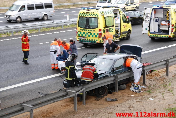 Toyota forsøgte at stikke af fra Politiet. E45 i Nordgårde retning ved 110 Km. 16/08-2013. Kl. 12:10.