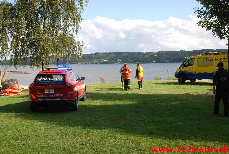 Omkom under svømning. Vild med Vand i Vejle Fjord. 18/08-2013. Kl. 16:15.