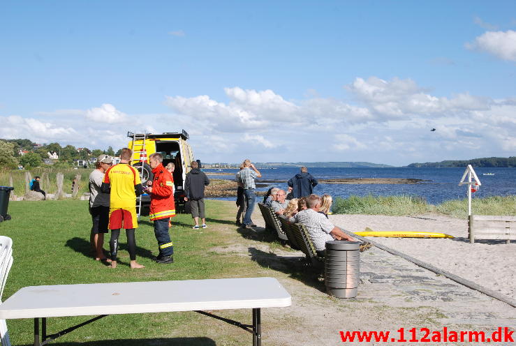 Omkom under svømning. Vild med Vand i Vejle Fjord. 18/08-2013. Kl. 16:15.