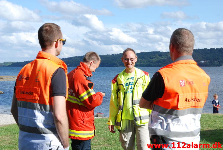 Omkom under svømning. Vild med Vand i Vejle Fjord. 18/08-2013. Kl. 16:15.