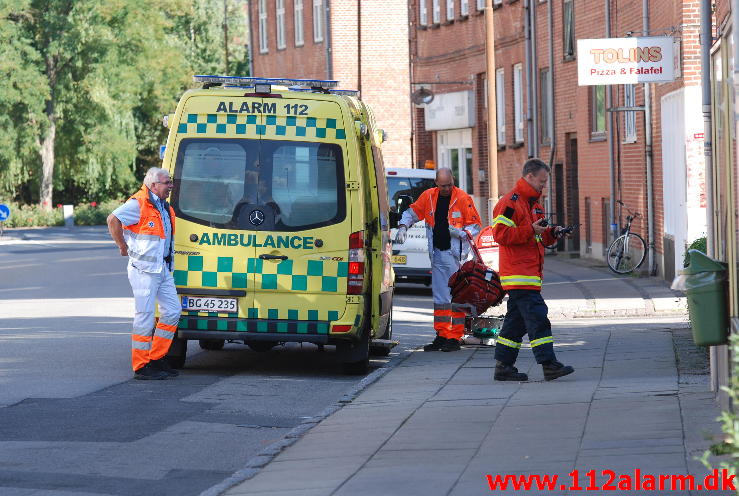 Brand i Etageejendom Svendsgade 13 i Vejle. 26/08-2013. Kl. 15:52.