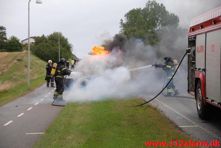 Bilbrand. Sønderdalen i Vejle. 01/09-2013. Kl. 13:58.