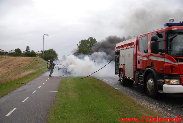 Bilbrand. Sønderdalen i Vejle. 01/09-2013. Kl. 13:58.