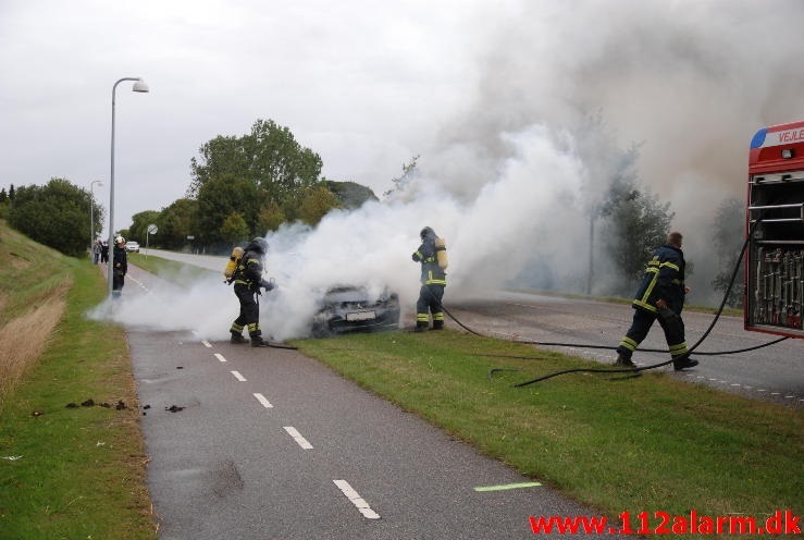 Bilbrand. Sønderdalen i Vejle. 01/09-2013. Kl. 13:58.