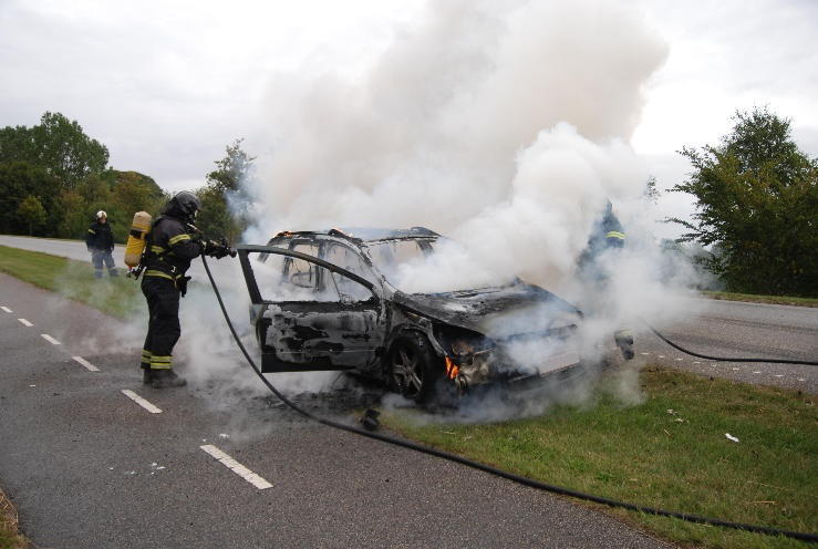 Bilbrand. Sønderdalen i Vejle. 01/09-2013. Kl. 13:58.