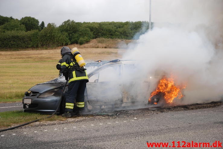 Bilbrand. Sønderdalen i Vejle. 01/09-2013. Kl. 13:58.