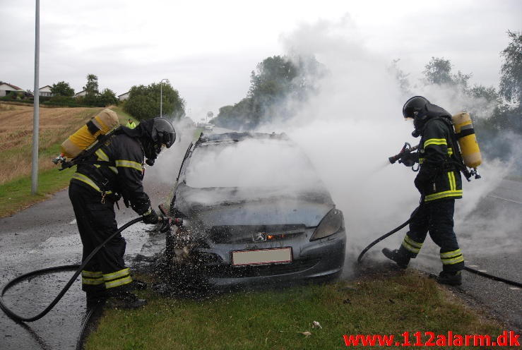 Bilbrand. Sønderdalen i Vejle. 01/09-2013. Kl. 13:58.