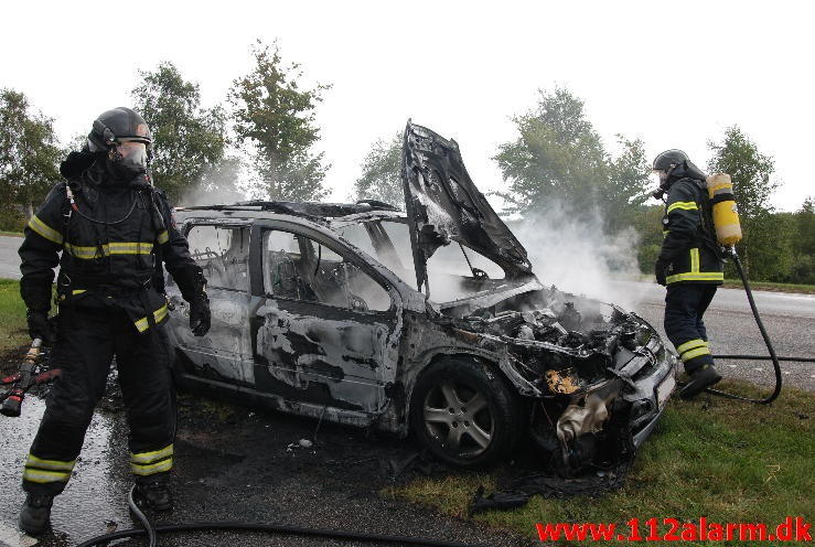 Bilbrand. Sønderdalen i Vejle. 01/09-2013. Kl. 13:58.