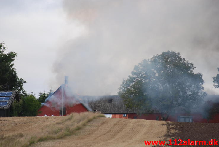 Gårdbrand. Ryttervej i Højen. 03/09-2013. Kl. 18:15.