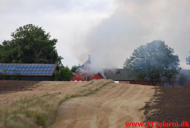 Gårdbrand. Ryttervej i Højen. 03/09-2013. Kl. 18:15.