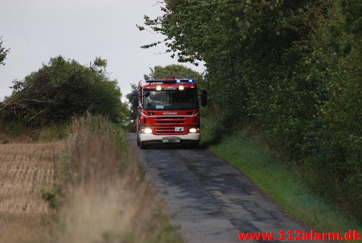 Gårdbrand. Ryttervej i Højen. 03/09-2013. Kl. 18:15.