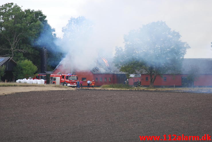 Gårdbrand. Ryttervej i Højen. 03/09-2013. Kl. 18:15.