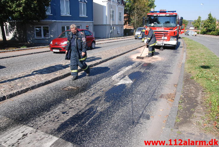 Mindre forurening. Fredericiavej i Vejle. v06/09-2013. Kl. 13:54.