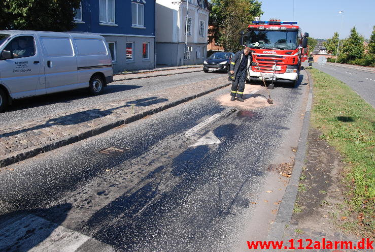 Mindre forurening. Fredericiavej i Vejle. v06/09-2013. Kl. 13:54.