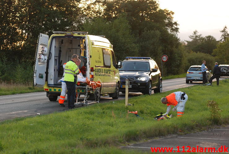 Blændede af solen. Vardevej ved Skibet. 24/09. 2013. Kl. 19:46.