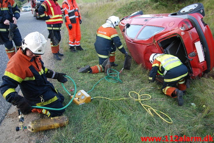 Meldingen lød på FUH-Fastklemte. Vingstedvej ved Bredsten. 29/09-2013. Kl. 16:48.