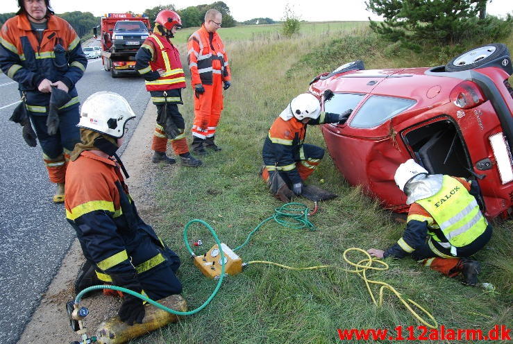 Meldingen lød på FUH-Fastklemte. Vingstedvej ved Bredsten. 29/09-2013. Kl. 16:48.