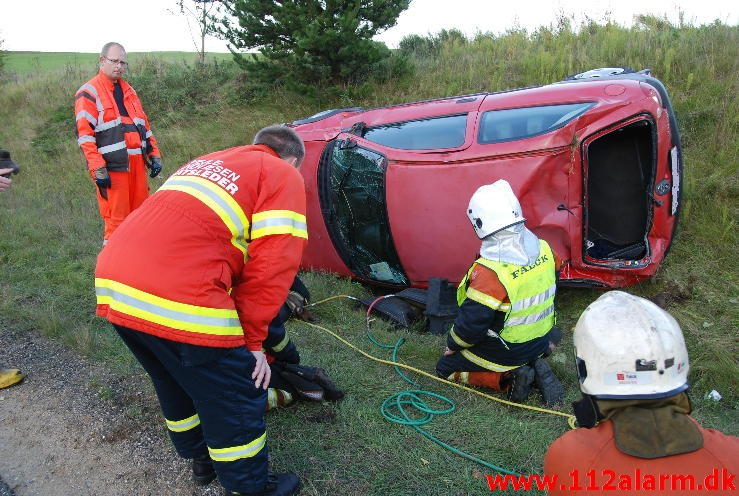 Meldingen lød på FUH-Fastklemte. Vingstedvej ved Bredsten. 29/09-2013. Kl. 16:48.