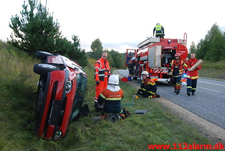 Meldingen lød på FUH-Fastklemte. Vingstedvej ved Bredsten. 29/09-2013. Kl. 16:48.