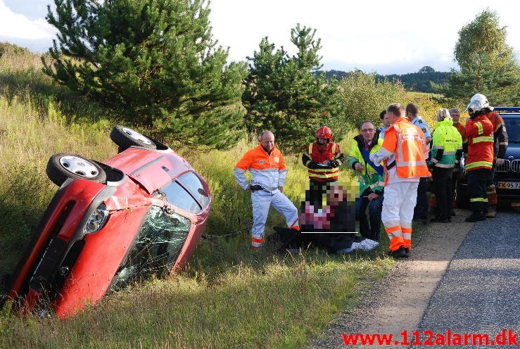 Meldingen lød på FUH-Fastklemte. Vingstedvej ved Bredsten. 29/09-2013. Kl. 16:48.