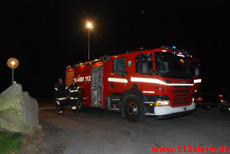 Brand på Munkebjerg Hotel. Munkebjergvej ved Vejle. 08/10-2013. Kl. 21:01.