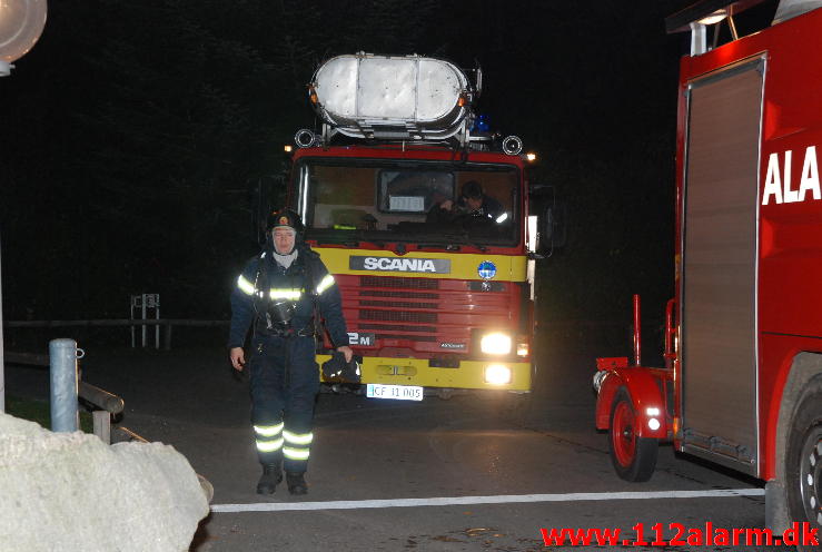 Brand på Munkebjerg Hotel. Munkebjergvej ved Vejle. 08/10-2013. Kl. 21:01.