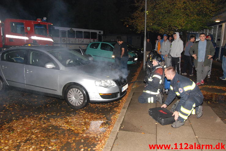 Bilbrand. Finlandsvej 21 i Vejle. 20/10-2013. Kl. 19:33.